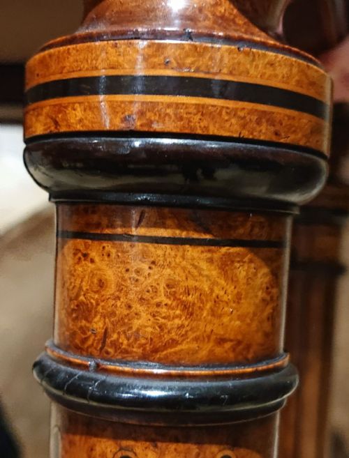 19TH CENTURY AMBOYNA CARD TABLE ATTRIBUTED TO GREGORY AND CO REGENT STREET LONDON - ADDITIONAL PHOTO 19