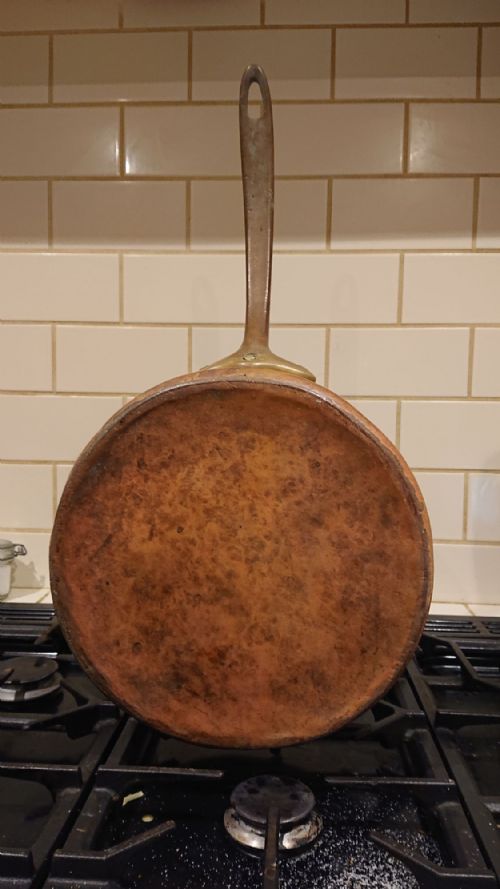 MASSIVE 1889 VICTORIAN COPPER SAUCEPAN MADE BY ELKINGTON AND CO FOR THE RED STAR SHIPPING LINE - ADDITIONAL PHOTO 4