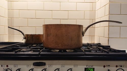 MASSIVE 1889 VICTORIAN COPPER SAUCEPAN MADE BY ELKINGTON AND CO FOR THE RED STAR SHIPPING LINE - ADDITIONAL PHOTO 14
