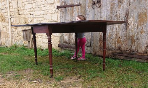 EARLY 19TH CENTURY MAHOGANY FOLDING DINING TABLE - ADDITIONAL PHOTO 8