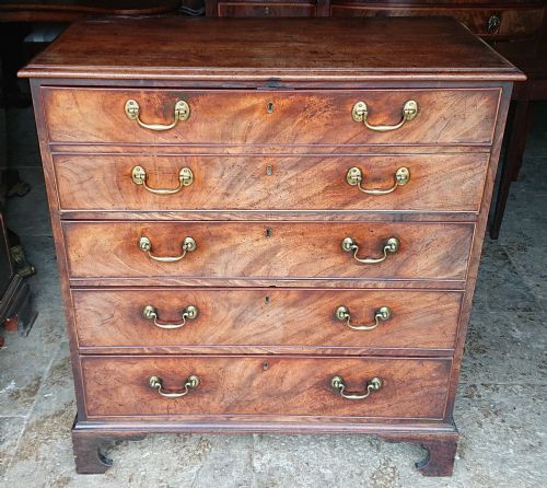 18TH CENTURY GEORGE III PERIOD MAHOGANY ANTIQUE SECRETAIRE CHEST OF DRAWERS - ADDITIONAL PHOTO 3