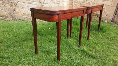 A RARE PAIR OF VERY FINE QUALITY 18TH CENTURY CARD TABLES - ADDITIONAL PHOTO 1
