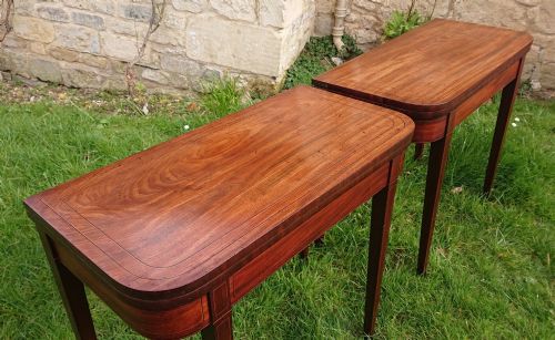 A RARE PAIR OF VERY FINE QUALITY 18TH CENTURY CARD TABLES - ADDITIONAL PHOTO 4