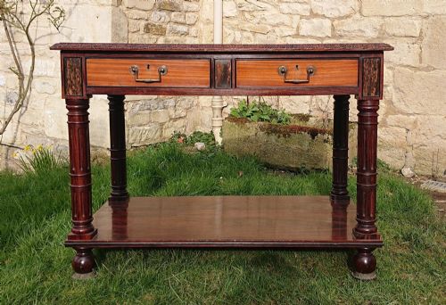 VERY FINE 19TH CENTURY EXHIBITION QUALITY LIBRARY TABLE - ADDITIONAL PHOTO 4