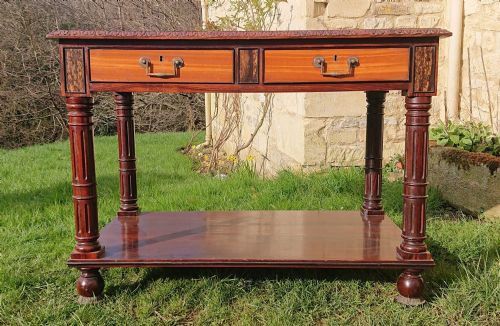 VERY FINE 19TH CENTURY EXHIBITION QUALITY LIBRARY TABLE - ADDITIONAL PHOTO 5