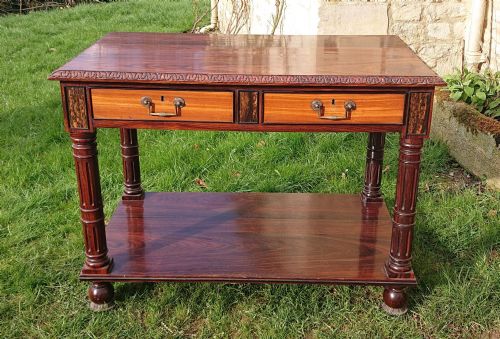 VERY FINE 19TH CENTURY EXHIBITION QUALITY LIBRARY TABLE - ADDITIONAL PHOTO 6
