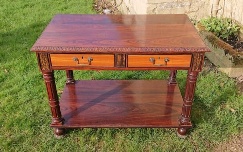 VERY FINE 19TH CENTURY EXHIBITION QUALITY LIBRARY TABLE - ADDITIONAL PHOTO 7