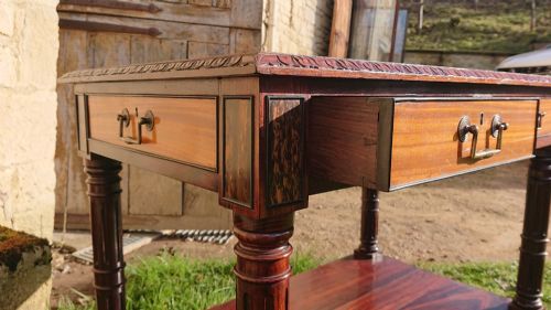 VERY FINE 19TH CENTURY EXHIBITION QUALITY LIBRARY TABLE - ADDITIONAL PHOTO 15