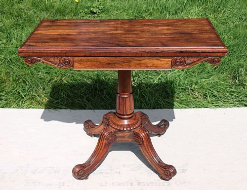 ANTIQUE CARD TABLE ATTRIBUTED TO T G SEDDON - ADDITIONAL PHOTO 1