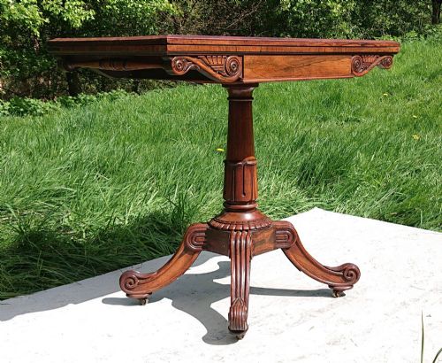 ANTIQUE CARD TABLE ATTRIBUTED TO T G SEDDON - ADDITIONAL PHOTO 2