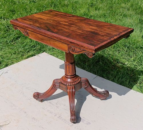 ANTIQUE CARD TABLE ATTRIBUTED TO T G SEDDON - ADDITIONAL PHOTO 4