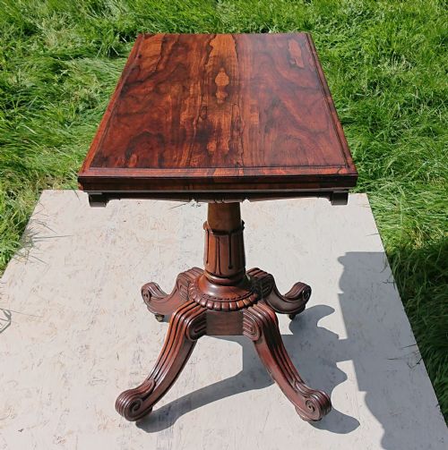 ANTIQUE CARD TABLE ATTRIBUTED TO T G SEDDON - ADDITIONAL PHOTO 5
