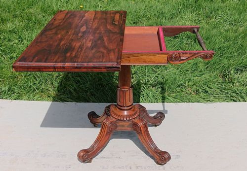 ANTIQUE CARD TABLE ATTRIBUTED TO T G SEDDON - ADDITIONAL PHOTO 8