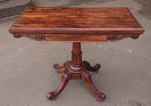 ANTIQUE CARD TABLE ATTRIBUTED TO T G SEDDON - ADDITIONAL PHOTO 11