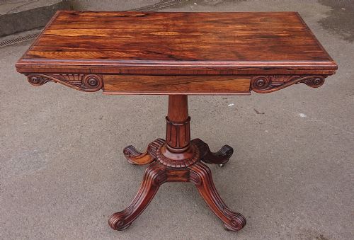 ANTIQUE CARD TABLE ATTRIBUTED TO T G SEDDON - ADDITIONAL PHOTO 12
