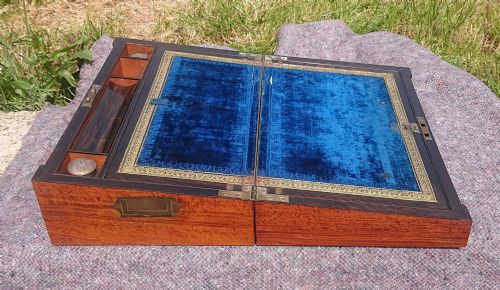 EXCELLENT QUALITY 19TH CENTURY WRITING SLOPE - ADDITIONAL PHOTO 9