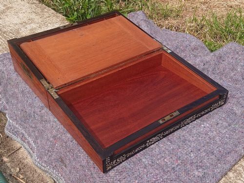 EXCELLENT QUALITY 19TH CENTURY WRITING SLOPE - ADDITIONAL PHOTO 10