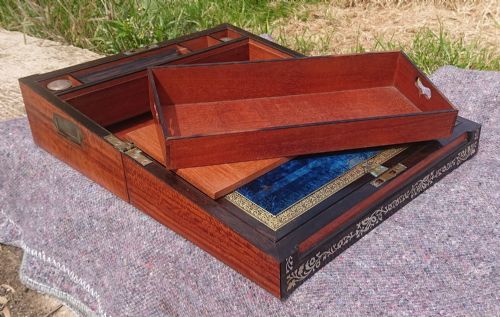 EXCELLENT QUALITY 19TH CENTURY WRITING SLOPE - ADDITIONAL PHOTO 12
