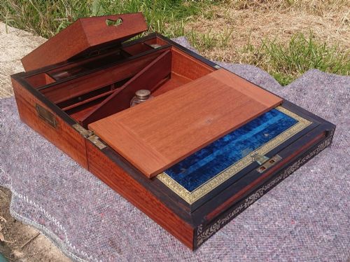 EXCELLENT QUALITY 19TH CENTURY WRITING SLOPE - ADDITIONAL PHOTO 15