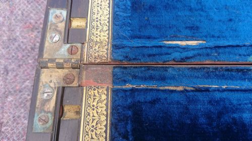 EXCELLENT QUALITY 19TH CENTURY WRITING SLOPE - ADDITIONAL PHOTO 18