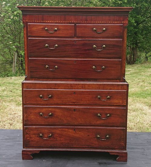 AN 18TH CENTURY SCOTTISH CHEST ON CHEST - ADDITIONAL PHOTO 1