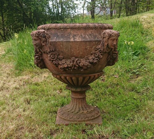 LARGE 19TH CENTURY TERRACOTTA URN PLANTER JARDINAIRE - ADDITIONAL PHOTO 2