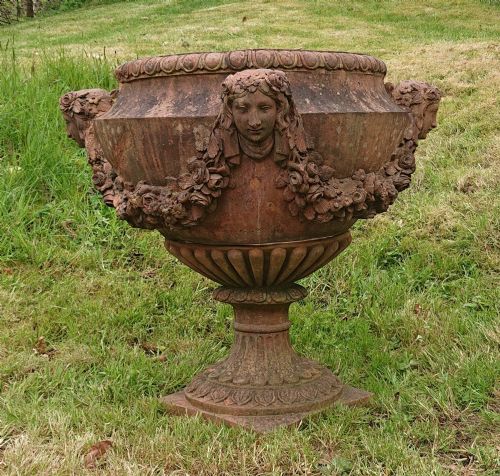 LARGE 19TH CENTURY TERRACOTTA URN PLANTER JARDINAIRE - ADDITIONAL PHOTO 3