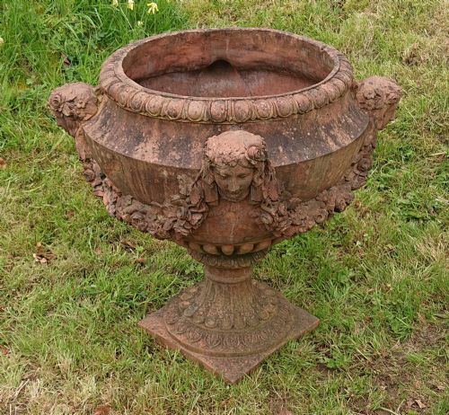 LARGE 19TH CENTURY TERRACOTTA URN PLANTER JARDINAIRE - ADDITIONAL PHOTO 4