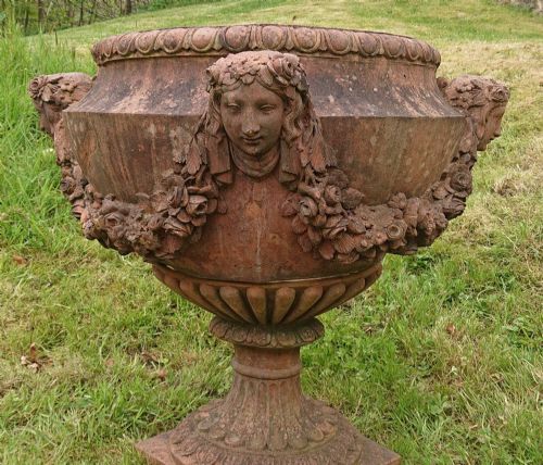 LARGE 19TH CENTURY TERRACOTTA URN PLANTER JARDINAIRE - ADDITIONAL PHOTO 5
