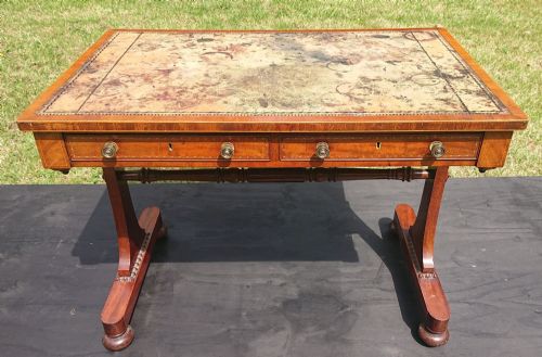 A 19TH CENTURY ANTIQUE WRITING TABLE - ADDITIONAL PHOTO 2