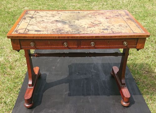 A 19TH CENTURY ANTIQUE WRITING TABLE - ADDITIONAL PHOTO 4