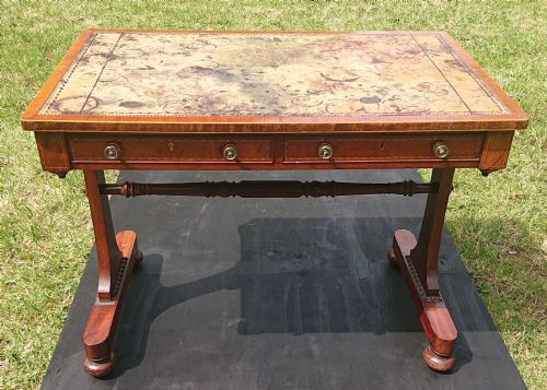 A 19TH CENTURY ANTIQUE WRITING TABLE - ADDITIONAL PHOTO 5