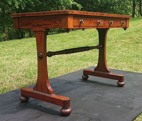 A 19TH CENTURY ANTIQUE WRITING TABLE - ADDITIONAL PHOTO 9
