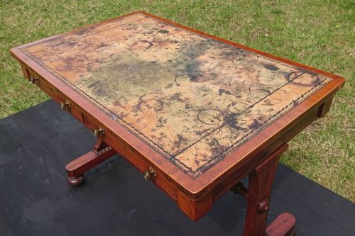 A 19TH CENTURY ANTIQUE WRITING TABLE - ADDITIONAL PHOTO 10