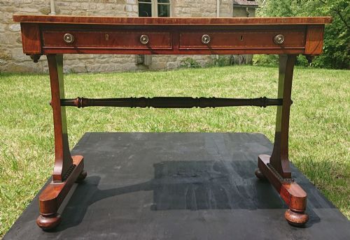 A 19TH CENTURY ANTIQUE WRITING TABLE - ADDITIONAL PHOTO 13