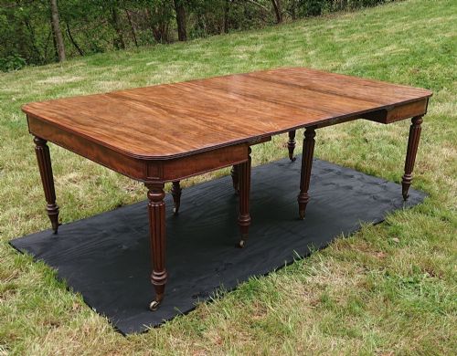 regency mahogany antique dining table by gillows of lancaster and london - CATEGORY: ANTIQUE TABLES - DATED REGENCY