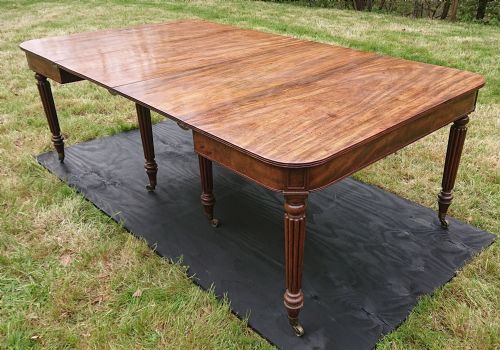 REGENCY MAHOGANY ANTIQUE DINING TABLE BY GILLOWS OF LANCASTER AND LONDON - ADDITIONAL PHOTO 7