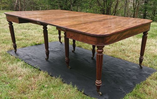REGENCY MAHOGANY ANTIQUE DINING TABLE BY GILLOWS OF LANCASTER AND LONDON - ADDITIONAL PHOTO 8