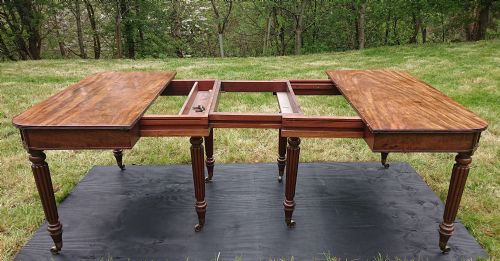 REGENCY MAHOGANY ANTIQUE DINING TABLE BY GILLOWS OF LANCASTER AND LONDON - ADDITIONAL PHOTO 10