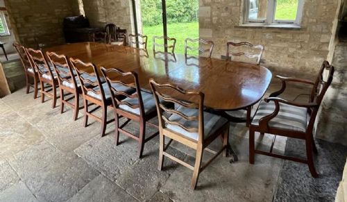 THREE PEDESTAL DINING TABLE - ADDITIONAL PHOTO 19