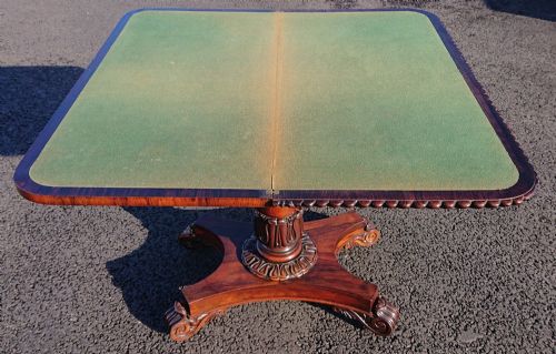 EARLY NINETEENTH CENTURY GEORGE IV PERIOD ANTIQUE CARD TABLE - ADDITIONAL PHOTO 5