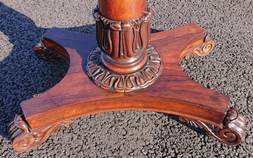 EARLY NINETEENTH CENTURY GEORGE IV PERIOD ANTIQUE CARD TABLE - ADDITIONAL PHOTO 7