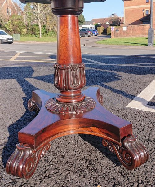 EARLY NINETEENTH CENTURY GEORGE IV PERIOD ANTIQUE CARD TABLE - ADDITIONAL PHOTO 9
