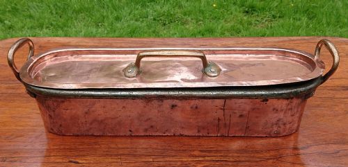 ANTIQUE COPPER FISH KETTLE - ADDITIONAL PHOTO 3