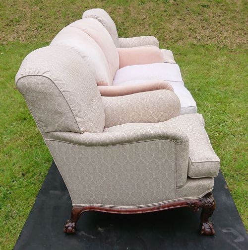 HOWARD AND SONS DEEP SEATED SPECIAL BRIDGEWATER SET OF TWO CHAIRS AND A SOFA STANDING ON BALL AND CLAW FEET - ADDITIONAL PHOTO 13