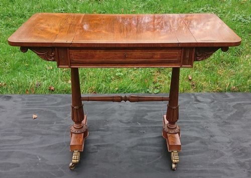 EARLY 19TH CENTURY REGENCY GAMES TABLE WITH REMOVABLE CHESS AND BACKGAMMON BOARDS ATTRIBUTED TO GILLOWS - ADDITIONAL PHOTO 5
