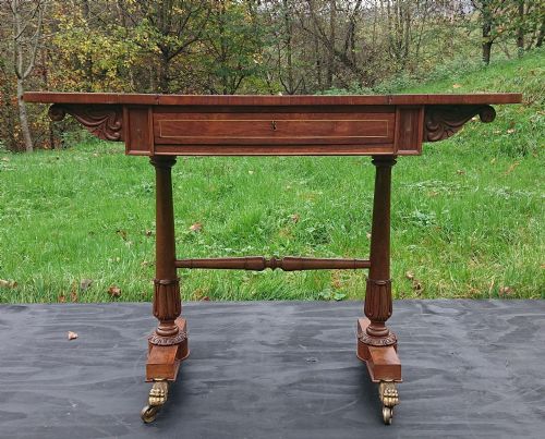 EARLY 19TH CENTURY REGENCY GAMES TABLE WITH REMOVABLE CHESS AND BACKGAMMON BOARDS ATTRIBUTED TO GILLOWS - ADDITIONAL PHOTO 6