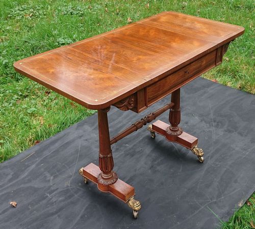 EARLY 19TH CENTURY REGENCY GAMES TABLE WITH REMOVABLE CHESS AND BACKGAMMON BOARDS ATTRIBUTED TO GILLOWS - ADDITIONAL PHOTO 7