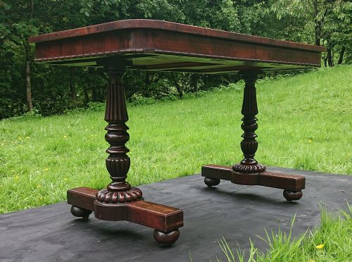 EARLY 19TH CENTURY ANTIQUE LIBRARY WRITING TABLE BY GILLOWS OF LANCASTER AND LONDON - ADDITIONAL PHOTO 2