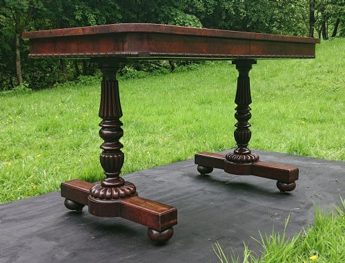 EARLY 19TH CENTURY ANTIQUE LIBRARY WRITING TABLE BY GILLOWS OF LANCASTER AND LONDON - ADDITIONAL PHOTO 3